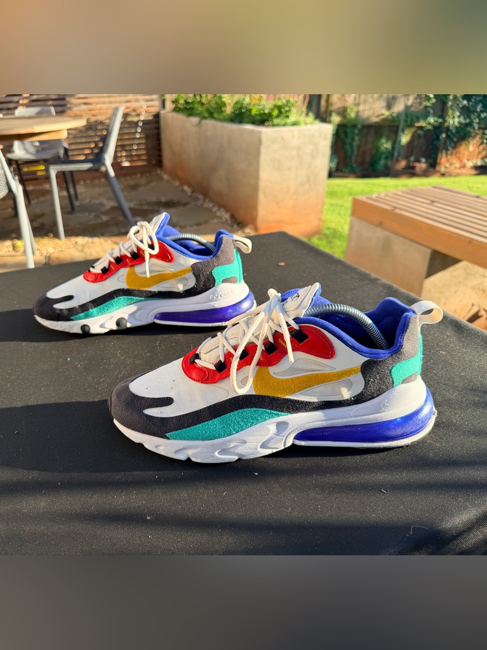 Nike Air Max 270 React AO4971-002 Bauhaus Multicolor Men's Low Top Lace-Up